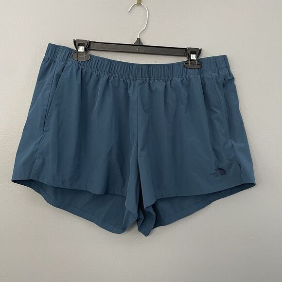 The North Face Shorts Womens XXL Blue Active Lightweight Pockets Workout Running - Picture 1 of 11